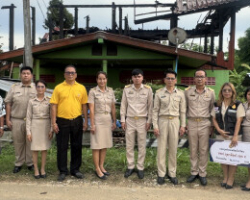 ให้กำลังใจ และให้การช่วยเหลือครอบครัวผู้ประสบเหตุอัคคีภัย นักเรียนโรงเรียนจริมอนุสรณ์ 2